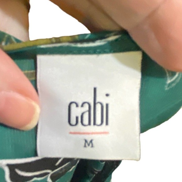 Cabi Zoe Falling Flowers Sleeveless Floral Blouse Green Size M - Picture 6 of 7